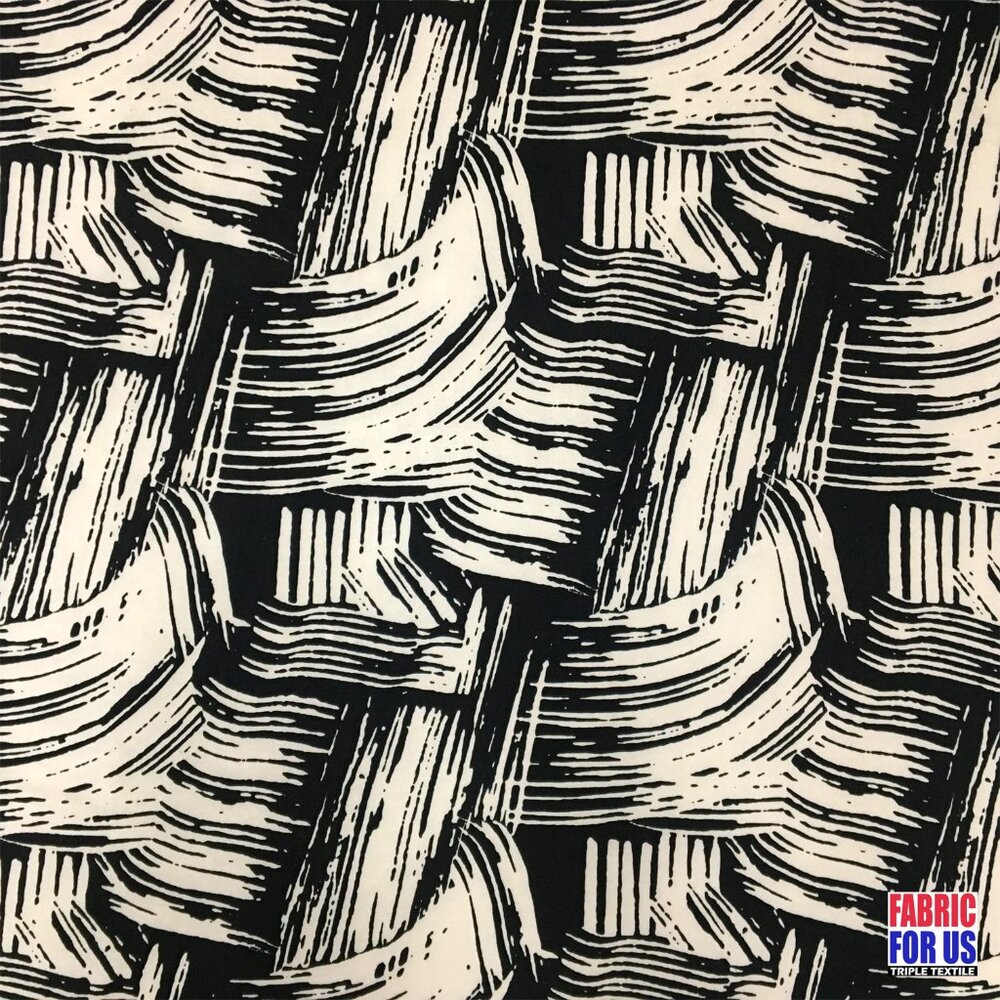 Houndstooth Big Weave Design Poly-Spandex Stretch Fabric 58" Wide